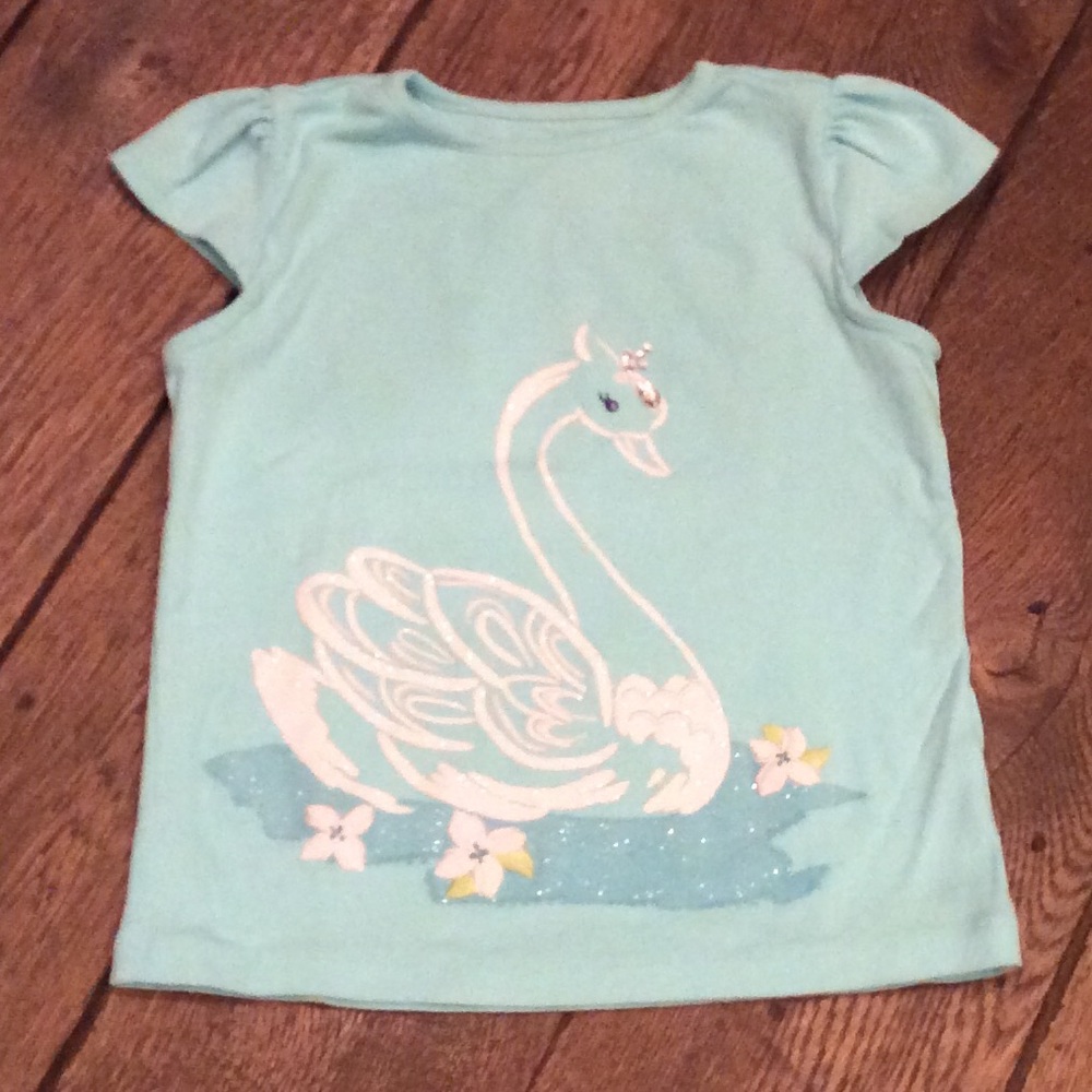 Gymboree Swan Shirt Size 7